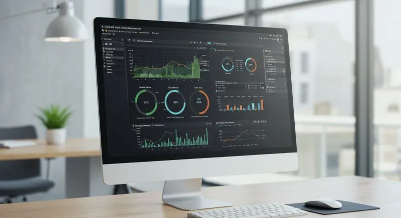 Data monitoring dashboard explaining what is IT outsourcing