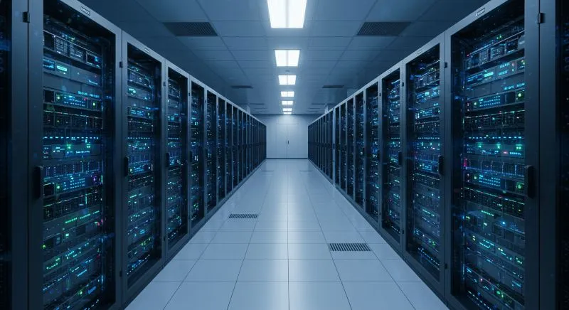 Modern server room supporting data protection services