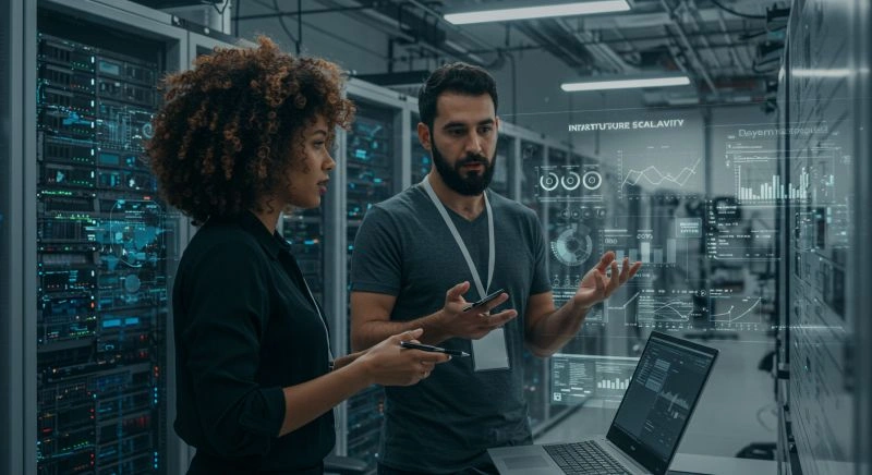 Experts discussing IT infrastructure lifecycle management